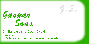 gaspar soos business card